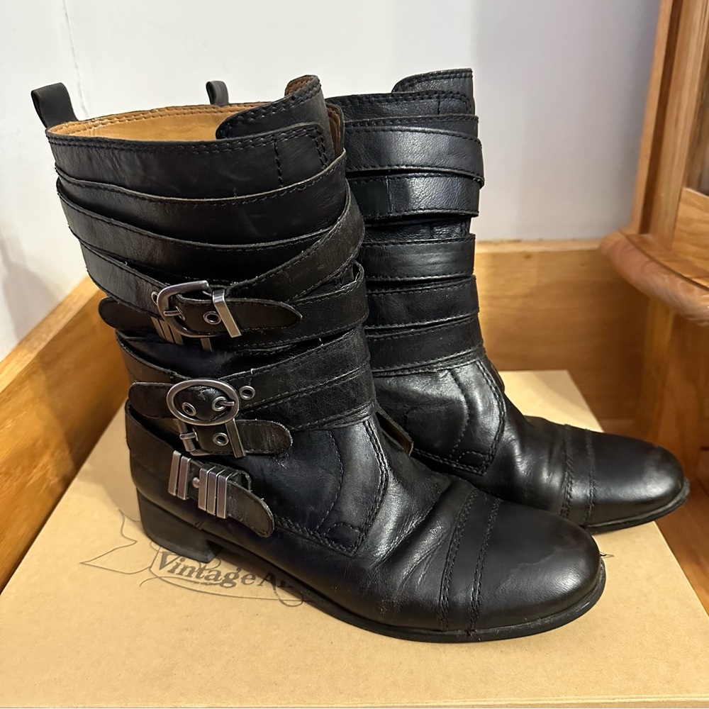 Nine West Vintage America Collection Leather boots size 7 1/2 M pre-owned